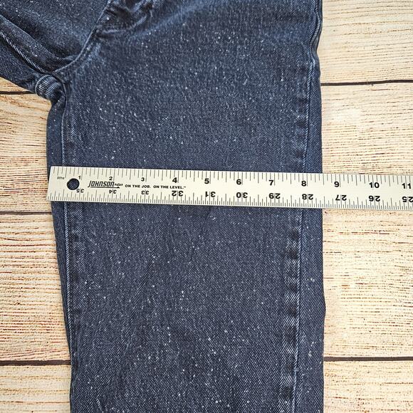 Levi’s PREMIUM Wedgie Straight Button Fly BIG E jeans Size 24 Blue Spotted - Picture 4 of 9